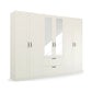 Rauch Cottage 271cm Wide 6 Door Wardrobe with Drawers & Mirror