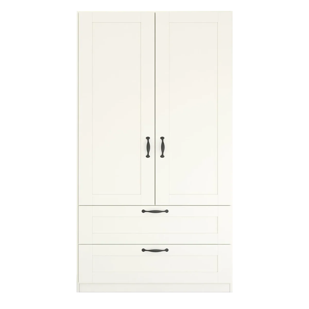 Rauch Cottage 91cm White 2 Door Wardrobe with Drawers - Front view