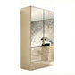 Rauch Crystal 2 Door Colour Glass & Mirror Wardrobe with Drawers in champagne
