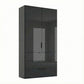 Rauch Crystal 2 Door Colour Glass Wardrobe with Drawers in  Graphite