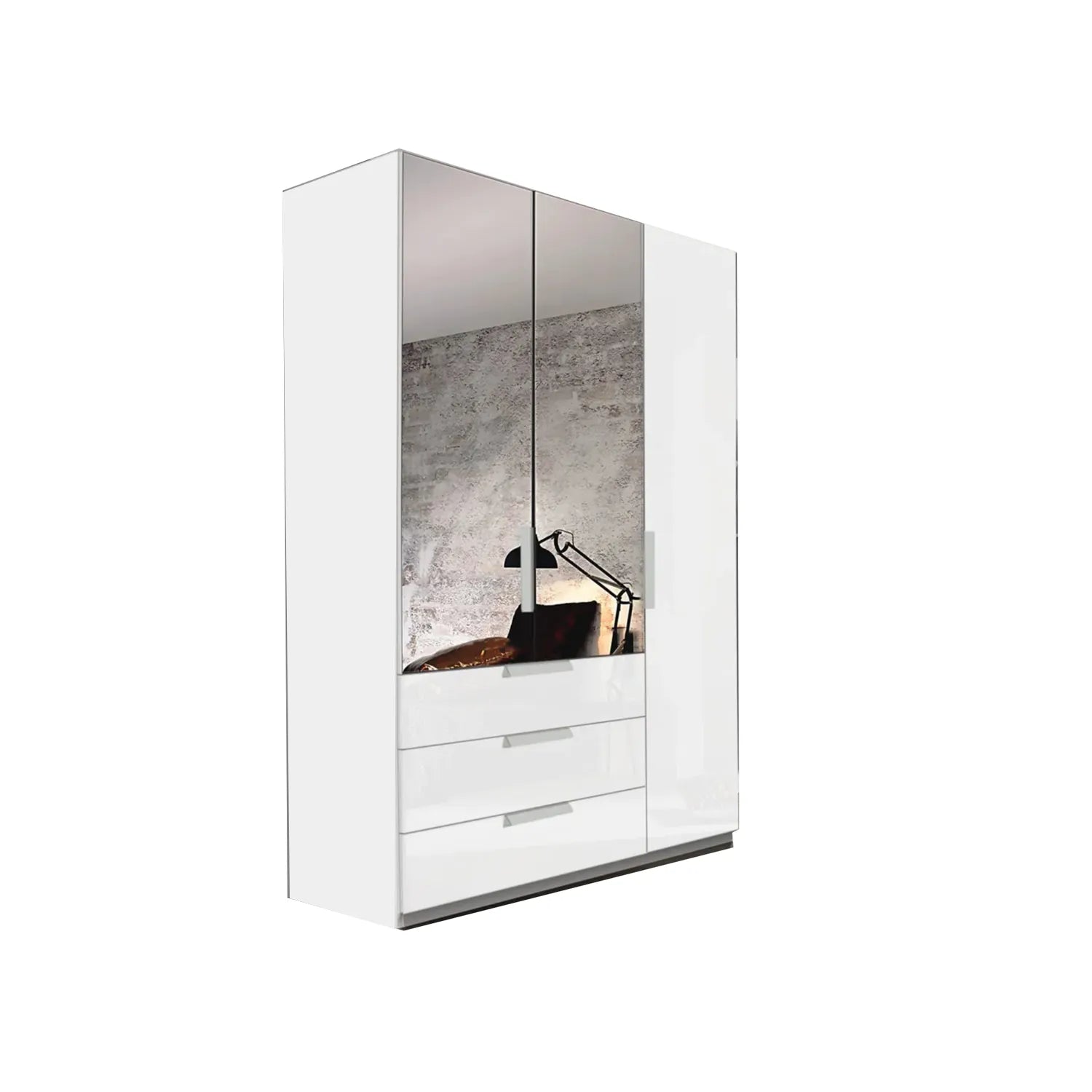 Mirror Front Wardrobes with Drawers