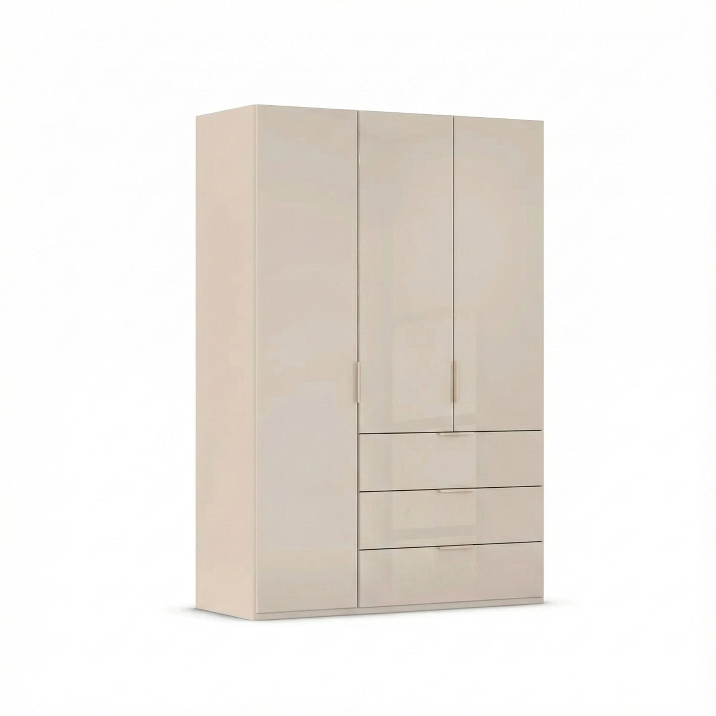 Rauch Crystal 3 Door Colour Glass Wardrobe with Drawers in Champagne