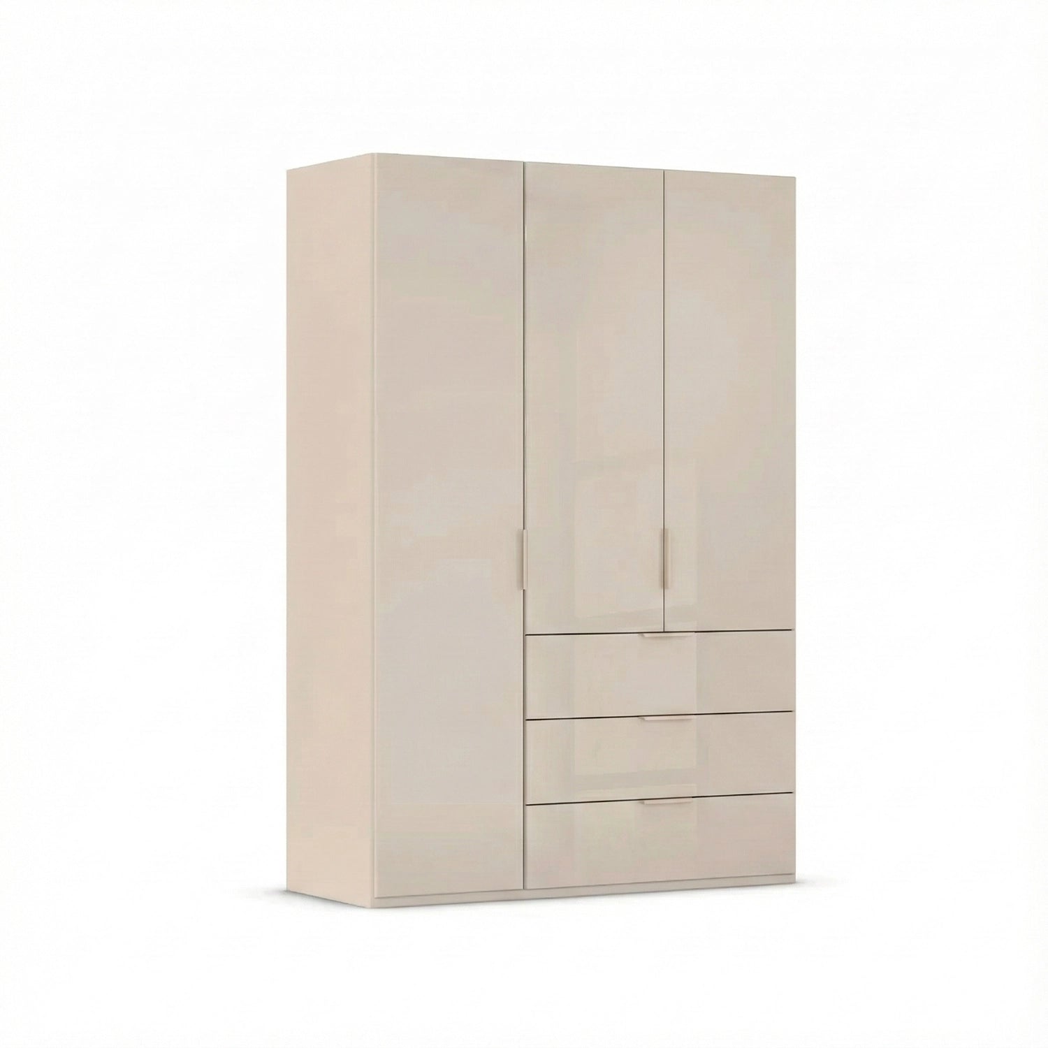 Rauch Crystal 3 Door Colour Glass Wardrobe with Drawers in Champagne