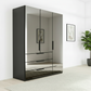 Rauch Miramar Crystal 3 Door Full Mirror Wardrobe with Drawers
