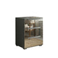 Crystal 3 Drawer Bedside Table in Graphite