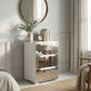 Crystal 3 Drawer Bedside Table in White - Styled in a Bedroom