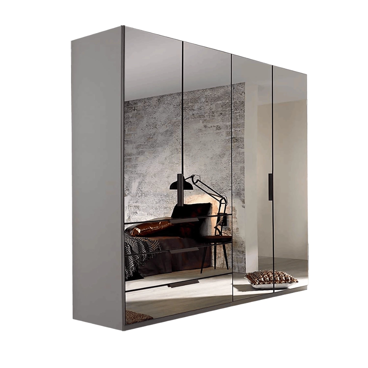 Rauch Miramar 4 Door Full Mirror Wardrobe with Drawers