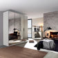 Rauch Miramar 4 Door Full Mirror Wardrobe with Drawers White Carcase Colour