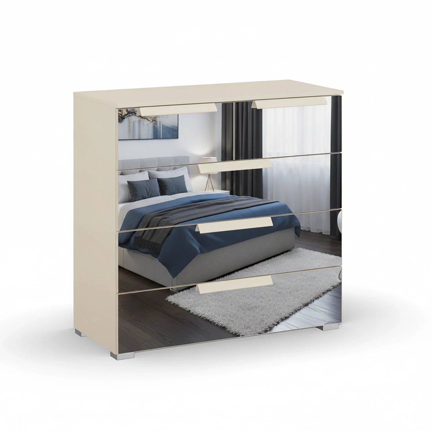 Rauch Crystal 5 Drawer Chest in champagne