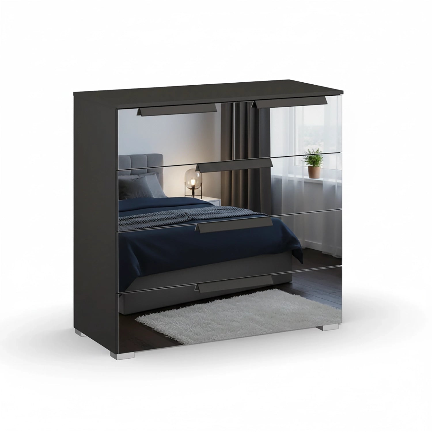 Rauch Crystal 5 Drawer Chest in graphite