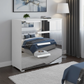 Rauch Crystal 5 Drawer Chest in white - styled in a bedroom