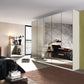 Crystal 5 Door Full Mirror Wardrobe with Drawer - W251cm