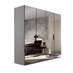 Rauch Crystal 4 Door Full Mirror Wardrobe with Drawers