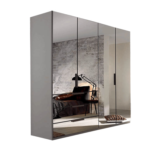 Rauch Crystal 4 Door Full Mirror Wardrobe with Drawers