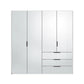 Rauch Crystal 4 Door Full Mirror Wardrobe with Drawers