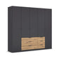 Rauch Davo 5 Door Wardrobe with Drawers and Mirror – 226cm