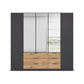 Rauch Davo 5 Door Wardrobe with Drawers and Mirror – 226cm