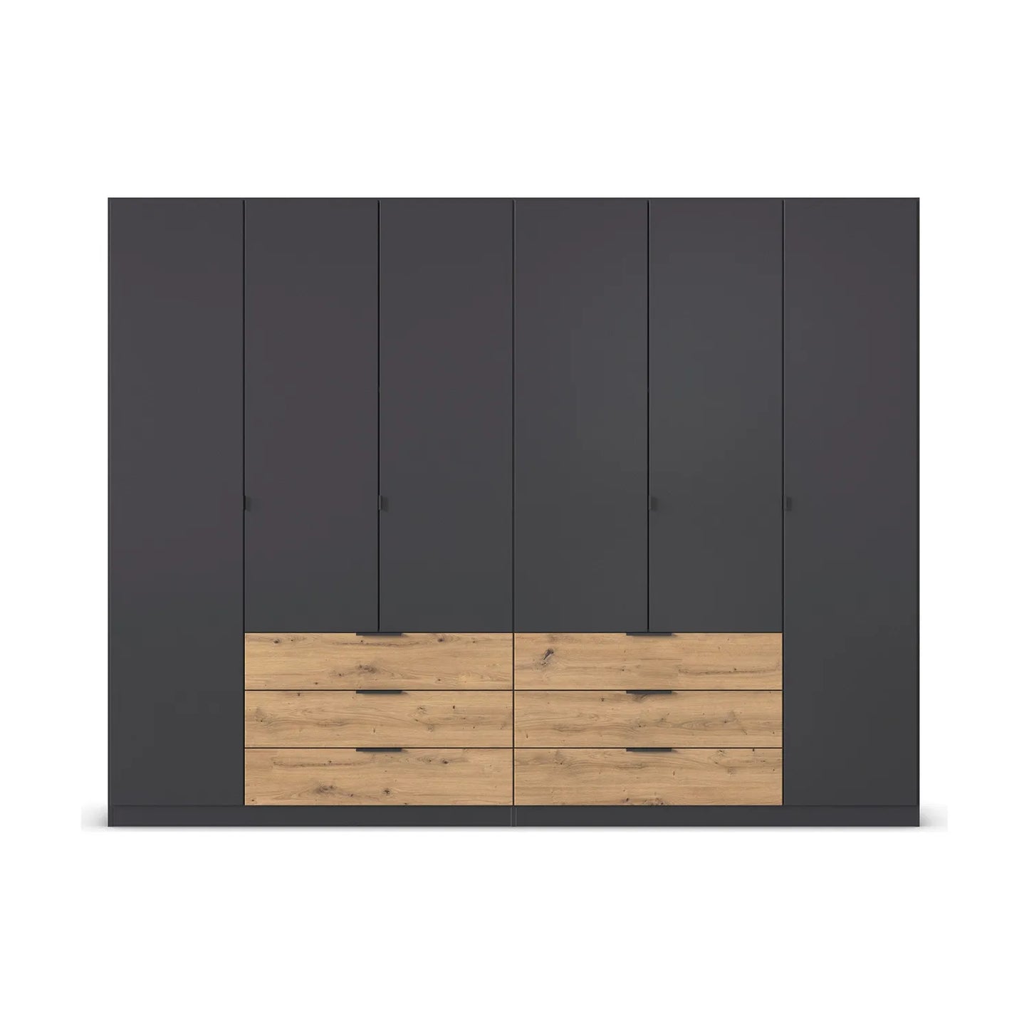 Rauch Davo Large 271cm wardrobe with 6 Artisan Oak drawers and 6 doors
