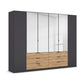 German-made 6 door wardrobe with adjustable shelves and hanging rails