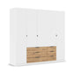 Rauch Davo 5 Door Wardrobe with Drawers and Mirror – 226cm