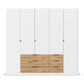 Rauch Davo 5 Door Wardrobe with Drawers and Mirror – 226cm