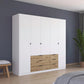 Rauch Davo 5 Door Wardrobe with Drawers and Mirror – 226cm