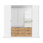 Rauch Davo 5 Door Wardrobe with Drawers and Mirror – 226cm
