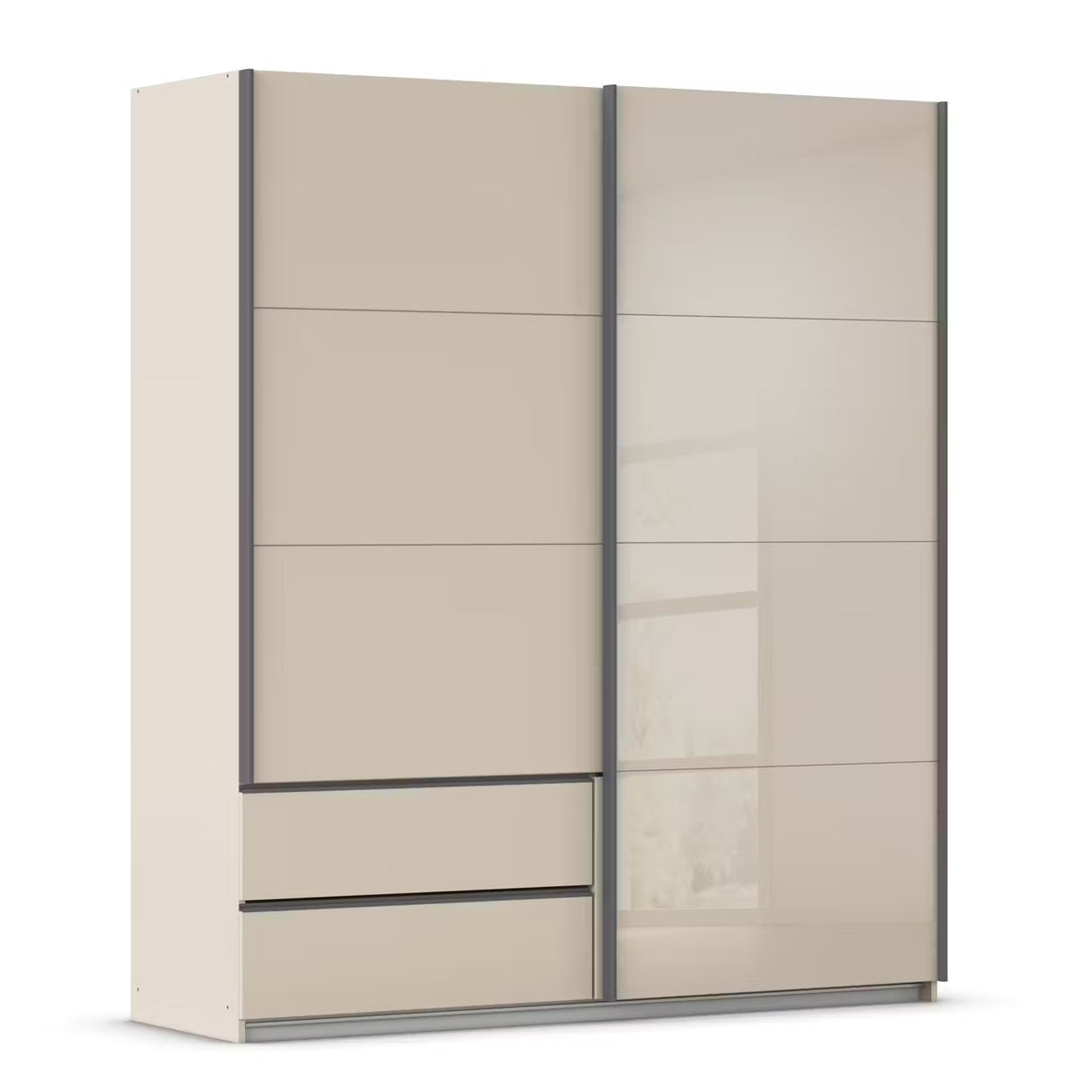 Rauch Elara Sliding Wardrobe with Drawers & Glass Door