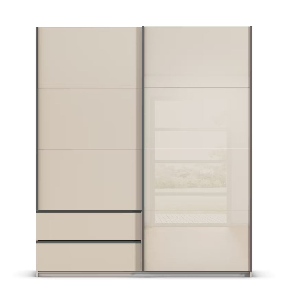 Rauch Elara Sliding Wardrobe with Drawers & Glass Door