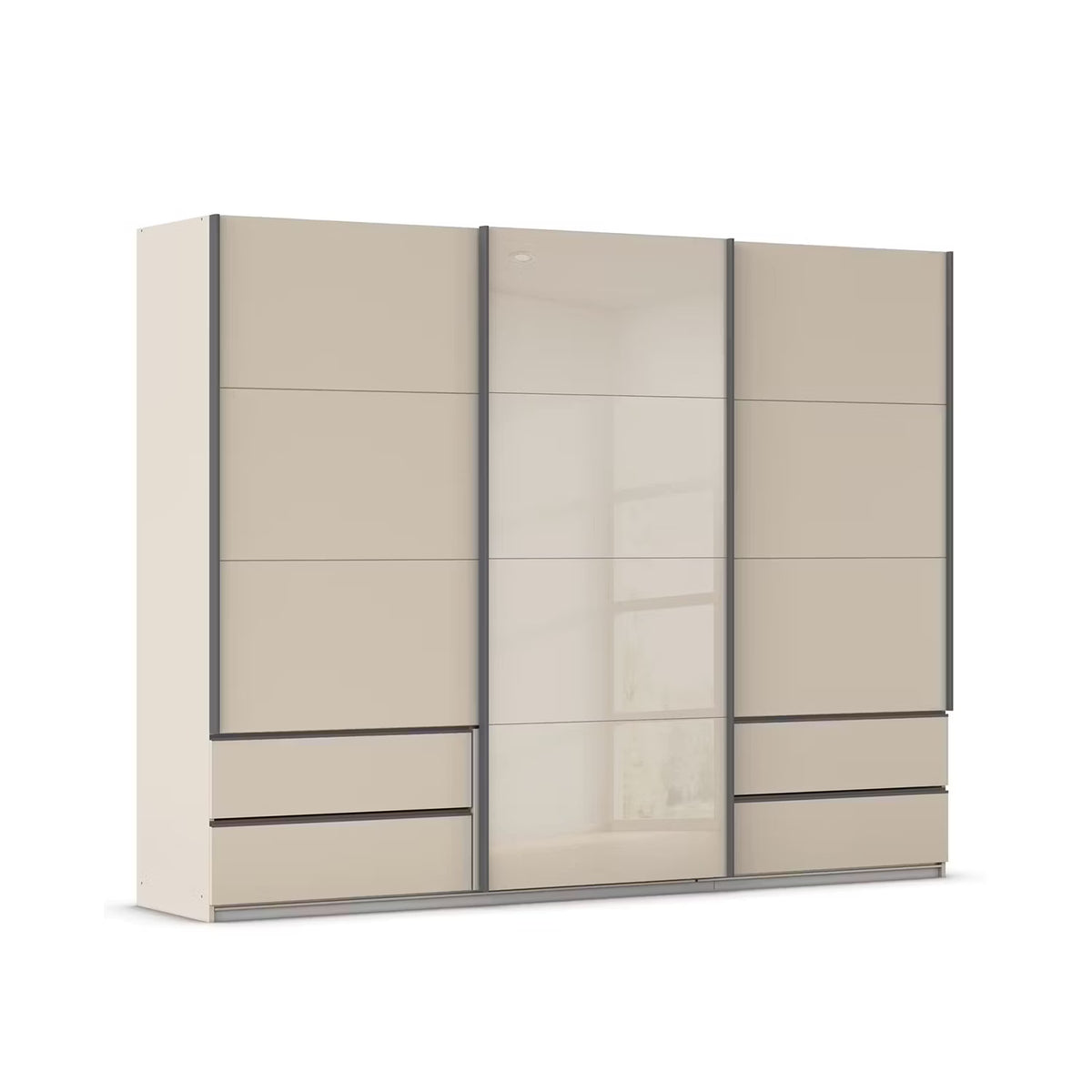 Rauch Elara Sliding Wardrobe with Drawers & Glass Door