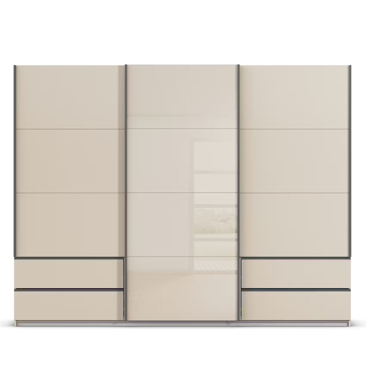 Rauch Elara Sliding Wardrobe with Drawers & Glass Door