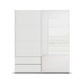 Elon 181cm White 2 Door Sliding Wardrobe with Drawers - Front view