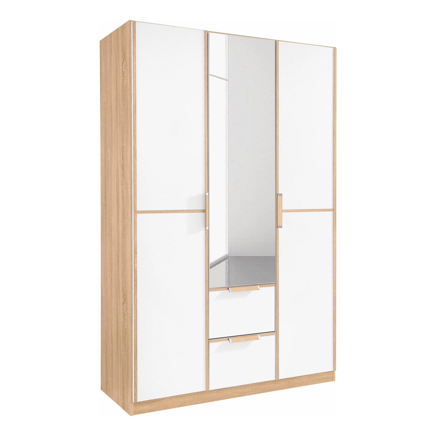 Rauch Essensa  vertical and horizontal trims  3 Doors, 1 Mirrored Door & 2 Drawers in Sonoma Oak