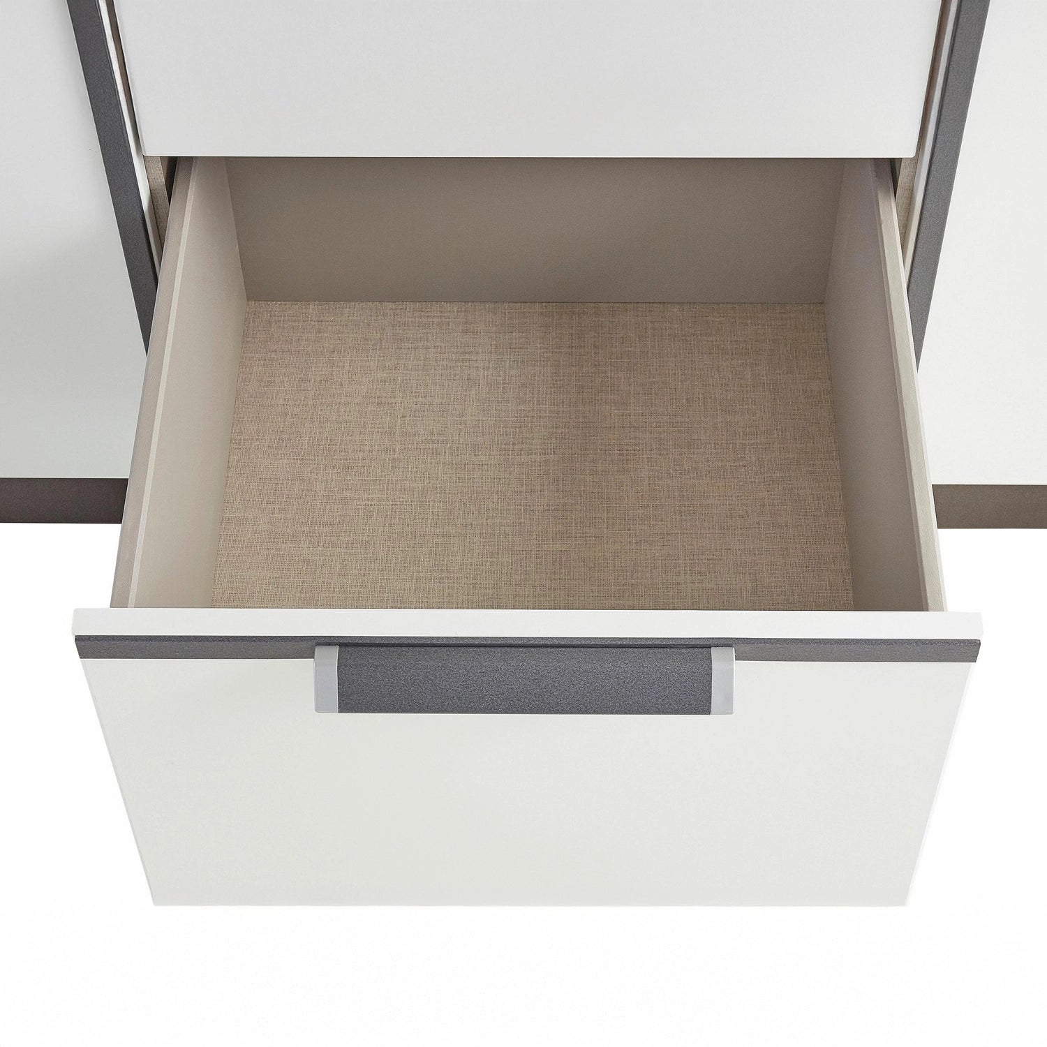 Drawer view of Rauch Essensa 3 Doors, 1 Mirrored Door & 2 Drawers 