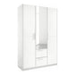 Rauch Essensa vertical and horizontal trims 3 Doors, 1 Mirrored Door & 2 Drawers in White