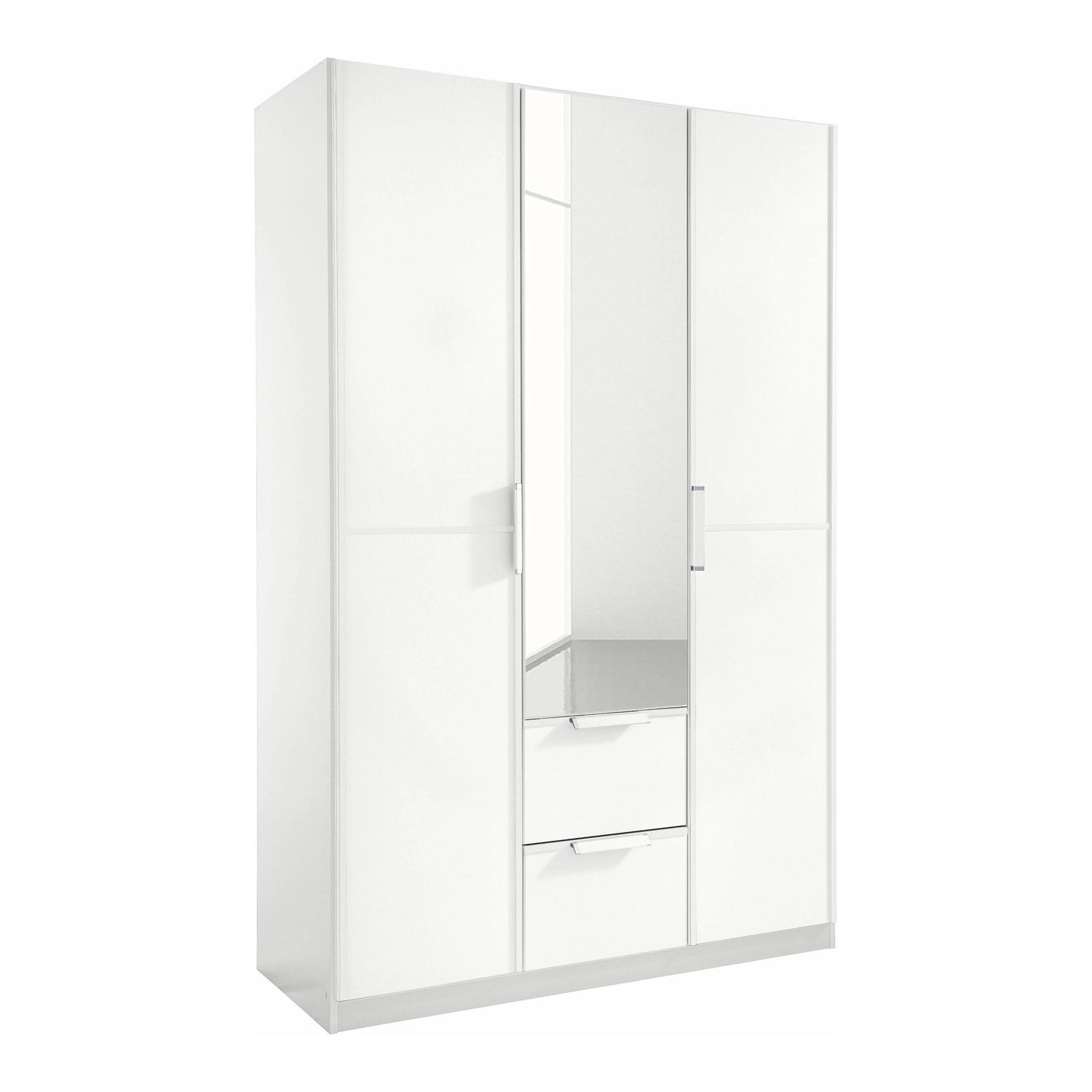 Rauch Essensa vertical and horizontal trims 3 Doors, 1 Mirrored Door & 2 Drawers in White