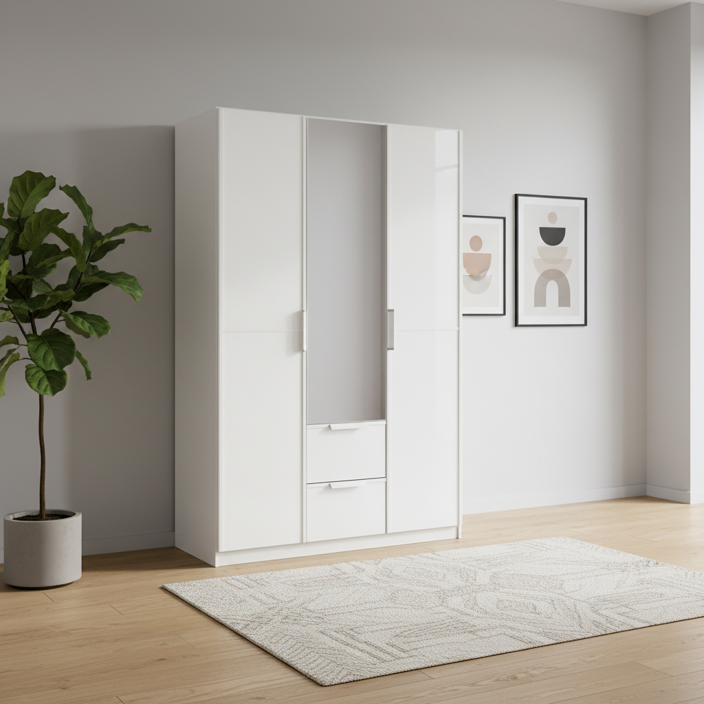 Rauch Essensa 3 Door Wardrobe with Mirror & 2 Drawers – 136cm