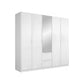 Rauch Essence Front colour with vertical and horizontal trims 5 Doors, 1 Mirrored Door & 2 Drawers in White