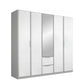 Rauch Essence 5 Doors, 1 Mirrored Door & 2 Drawers Front colour with vertical trims in Metallic Grey