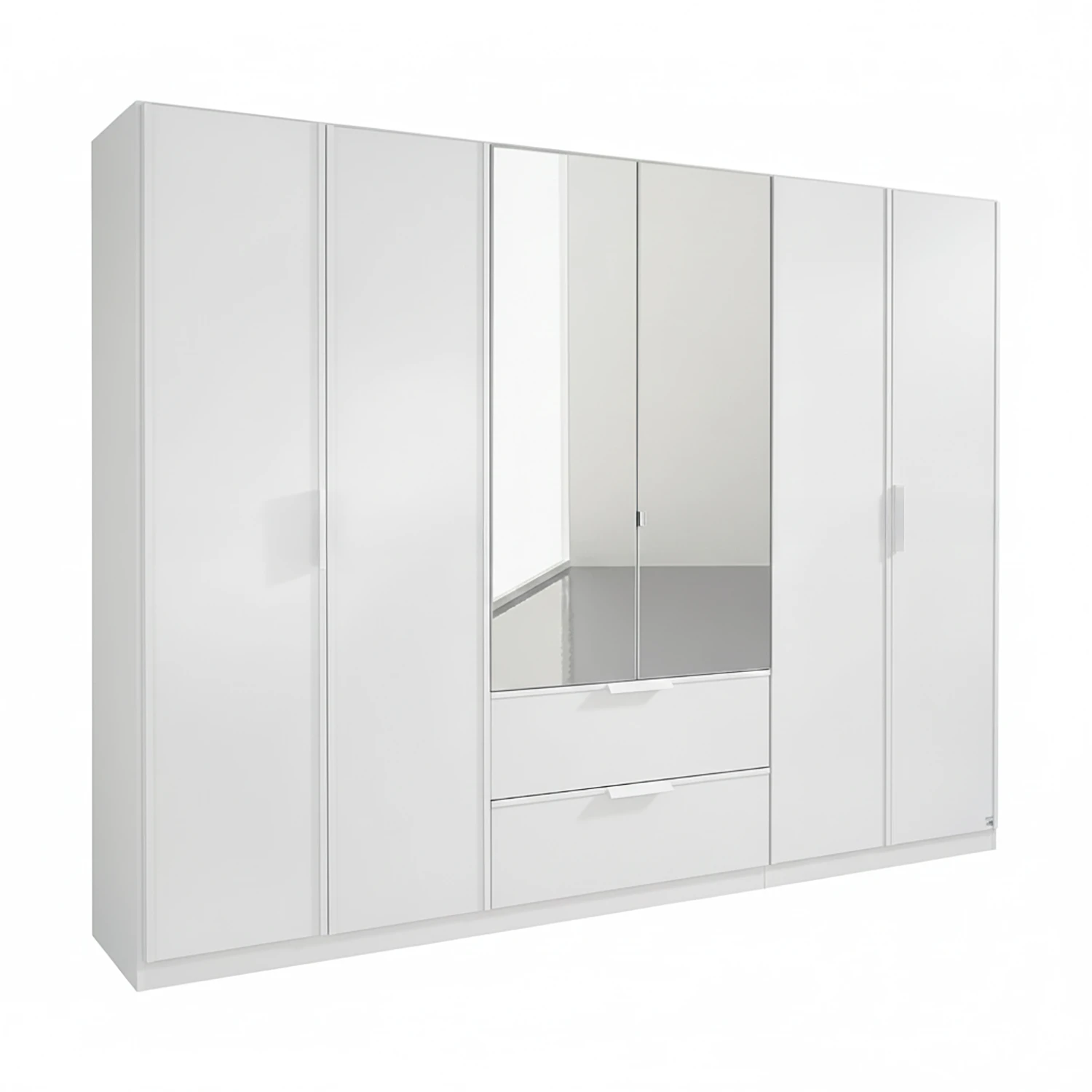 Rauch Essensa Front colour with vertical trims 6 Doors, 2 Mirrored Doors & 2 Drawers 