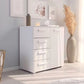 Rauch Eve White 1 Door 4 Drawer Chest in bedroom
