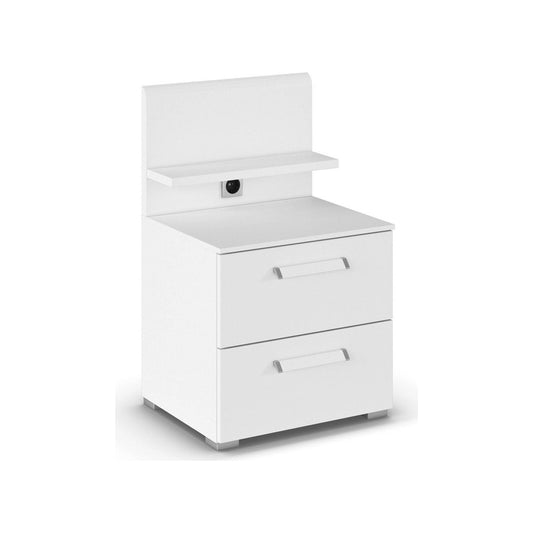 Rauch Eve white 2 Drawer bedside table with panel