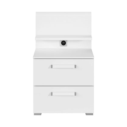 Rauch Eve white 2 Drawer bedside table with panel