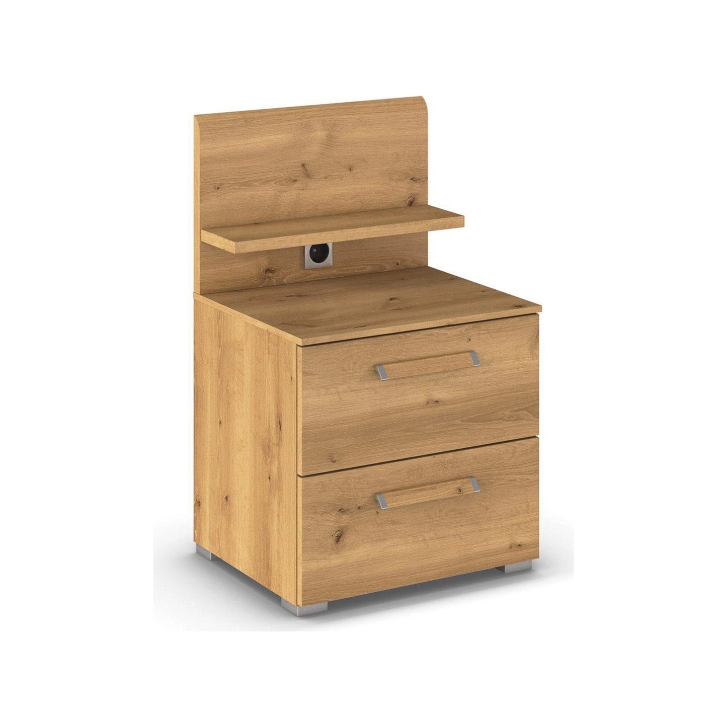 Rauch Eve wild oak 2 Drawer bedside table with panel