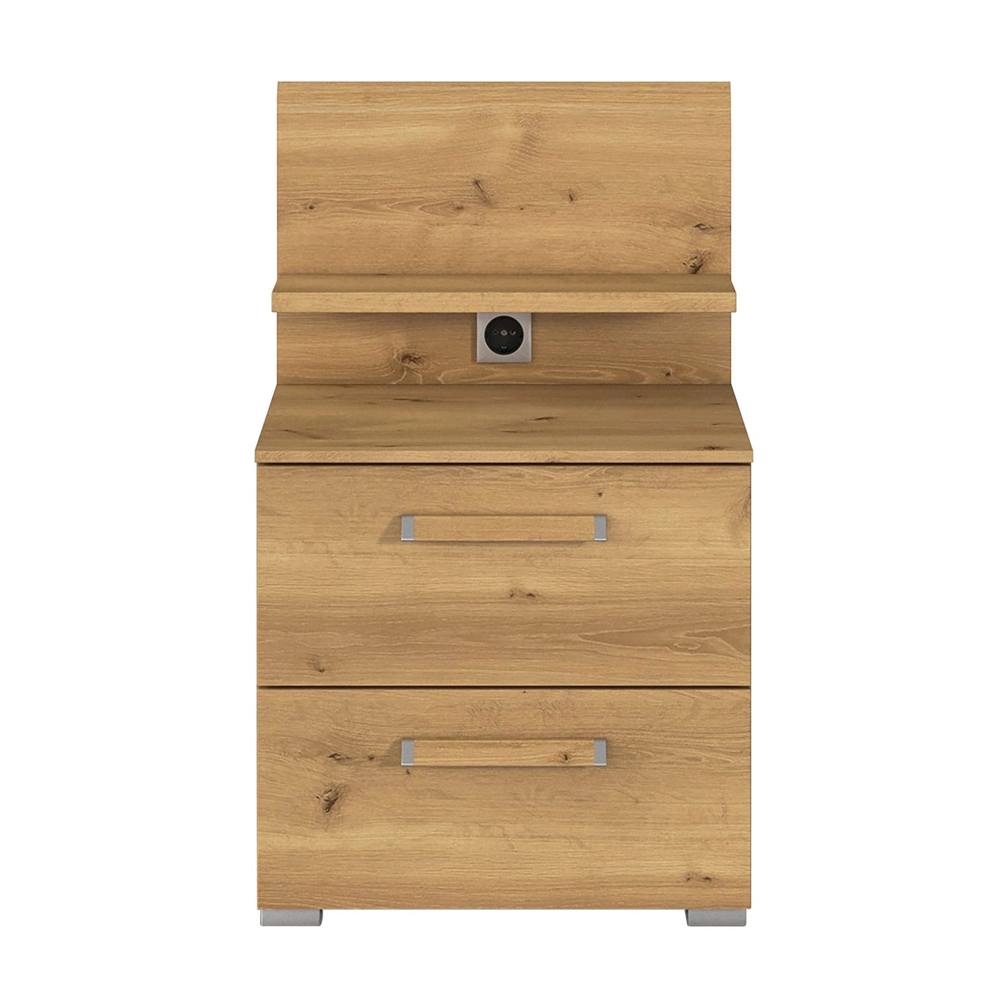 Rauch Eve wild oak 2 Drawer bedside table with panel