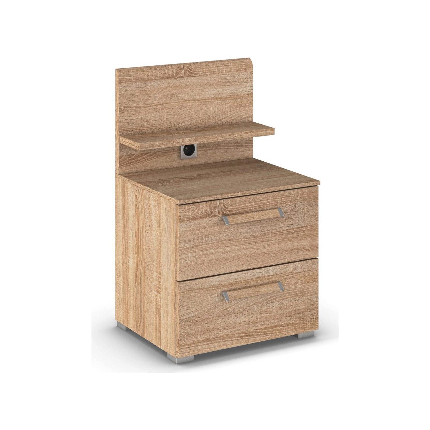 Rauch Eve sonoma oak 2 Drawer bedside table with panel