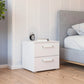 Rauch eve white 2 drawer bedside table in bedroom