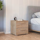 Rauch Eve sonoma Oak 2 Drawer bedside table in bedroom