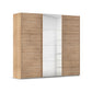 Large 242cm Wide Eve 3 Door Sliding Wardrobe with Mirror