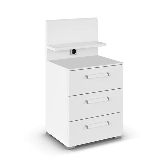 Rauch Eve white 3 Drawer bedside table with panel